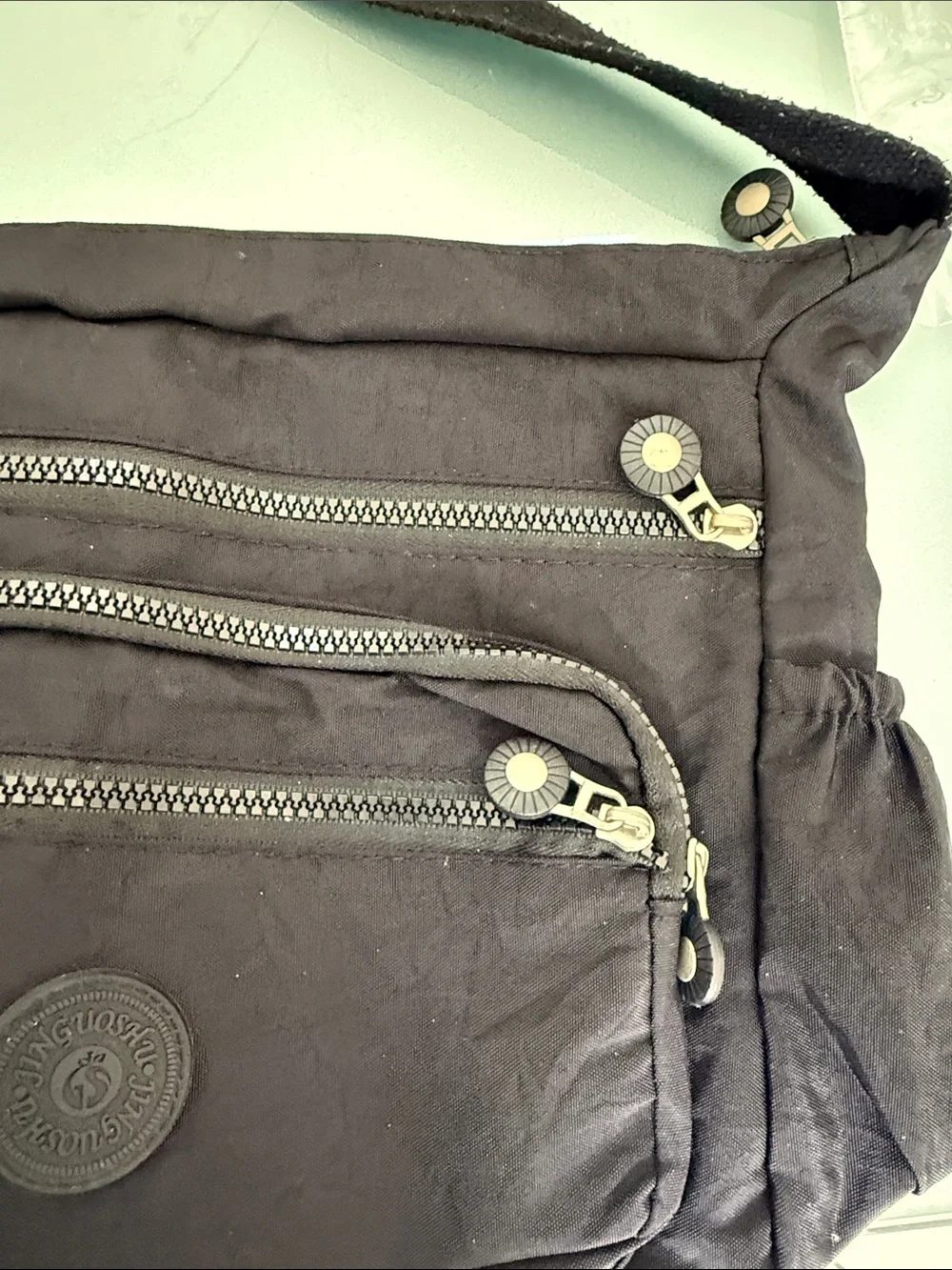 Black Crossbody Messenger Bag - Casual Everyday Carry